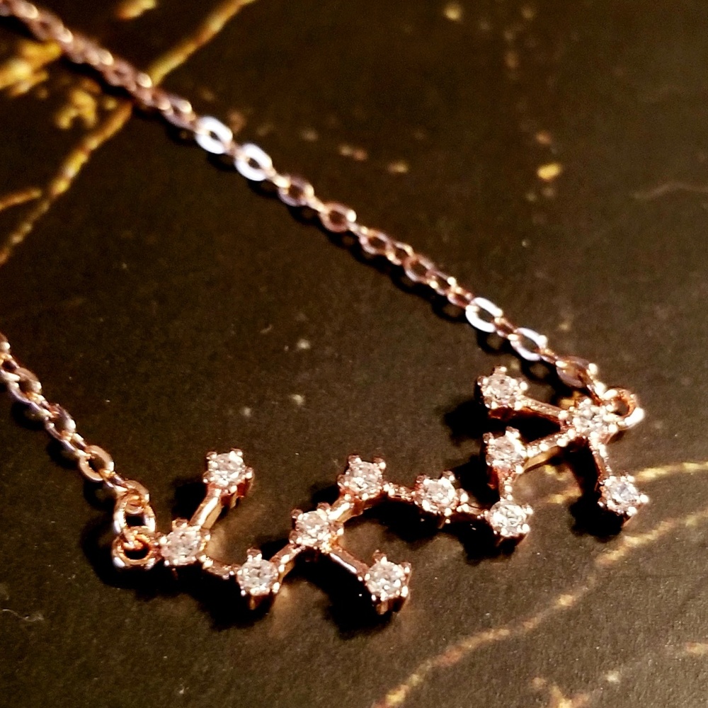 NEW Rose Gold Scorpio Horoscope Necklace!